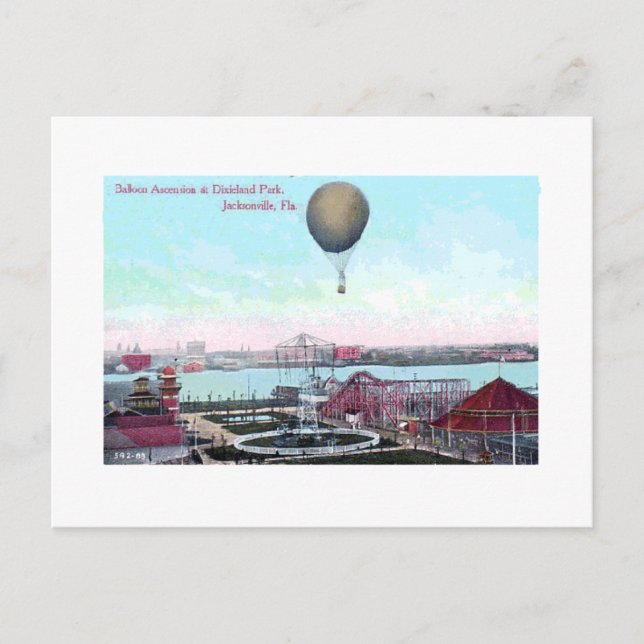 Cartão postal de Dixieland Park Jacksonville Fl (Frente)