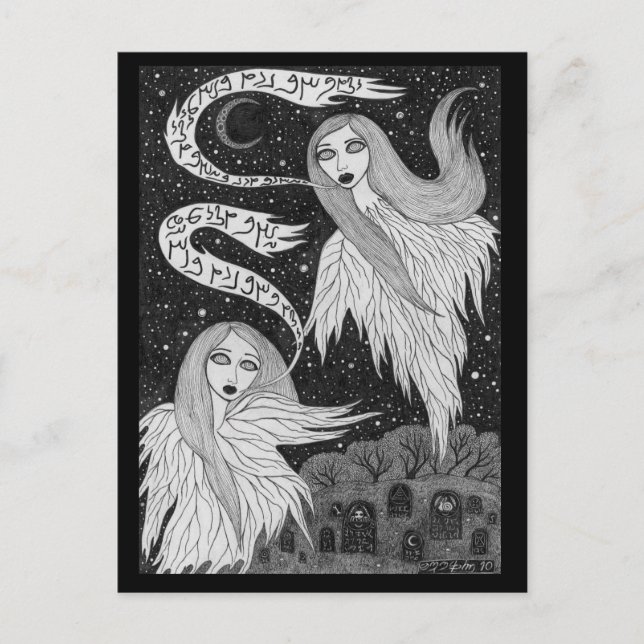 Cartão postal de dois fantasmas (Frente)