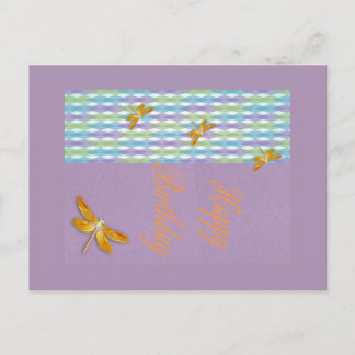 Cartão postal de Dragonfly Birthday