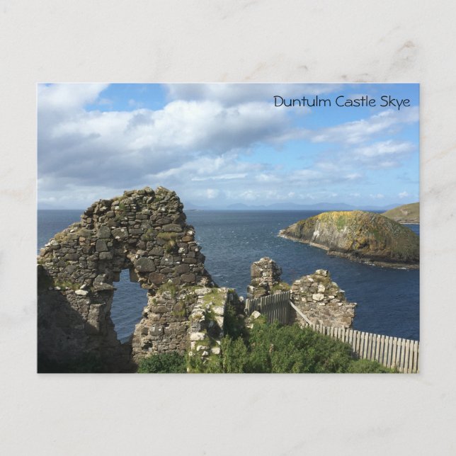 Cartão postal de Duntulm Castle Skye (Frente)