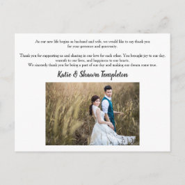 Cartão Postal de Dupla Face de Agradecimento de Fo