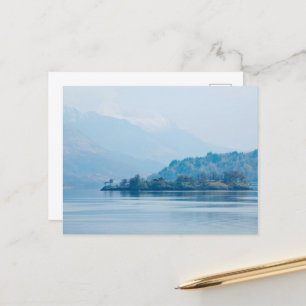 Cartão postal de Eilean Munde no Loch Leven, Escóc