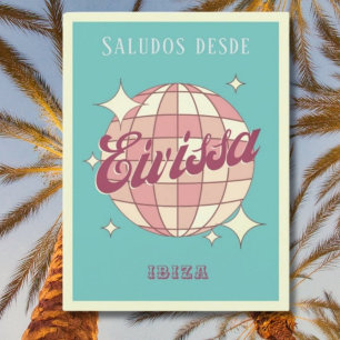 Cartão postal de Eivissa Ibiza Espanha retrô vinta