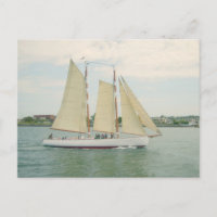Cartão postal de embarcações à vela