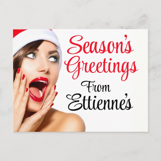 Cartão-postal de empresa de férias / Convite (Frente)