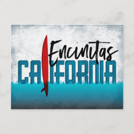 Cartão Postal de Encinitas Prancha de Surf Califór