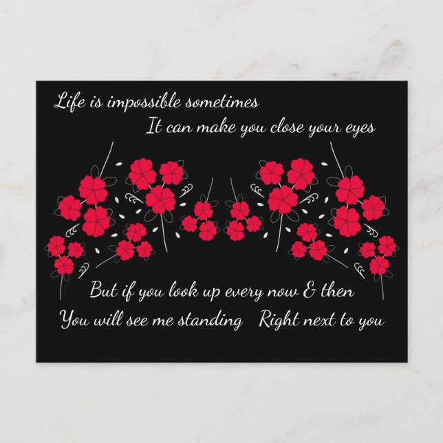 Cartão postal de encorajamento ao seu lado (Frente)