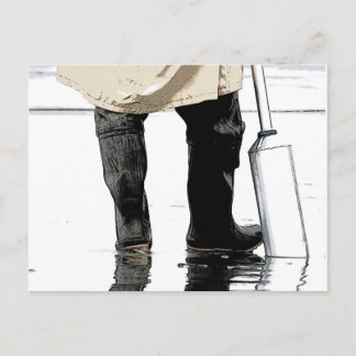 Cartão postal de escavação de amêijoas