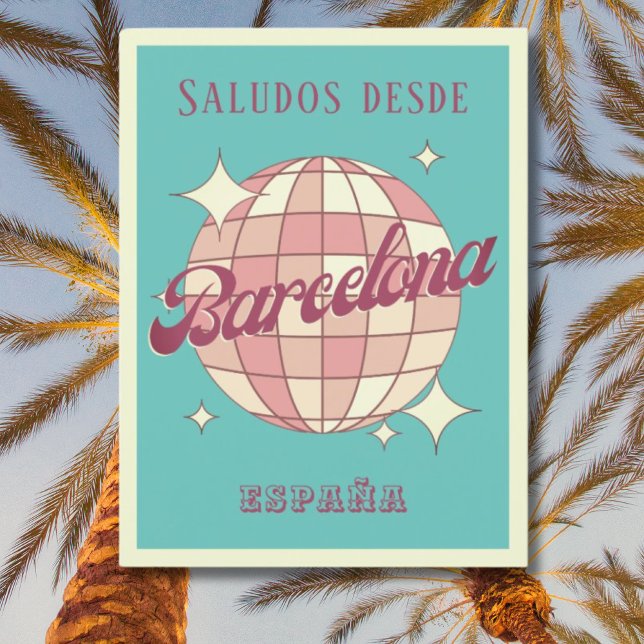 Cartão postal de Espanha de Barcelona España Retro (Criador carregado)