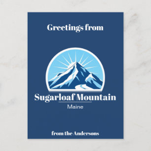 Cartão postal de esqui de Sugarloaf Mountain Maine