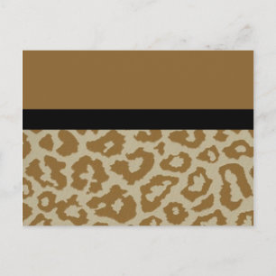 Cartão postal de estampa de leopardo