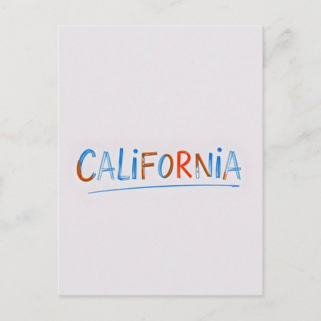 Cartão postal de estilo cômico da Califórnia (Frente)