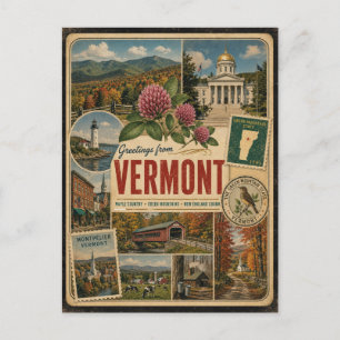 Cartão postal de estilo vintage autêntico de Vermo