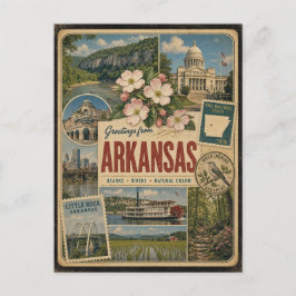 Cartão postal de estilo vintage autêntico do Arkan