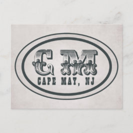 Cartão postal de Estilo Vintage Cape May NJ Beach