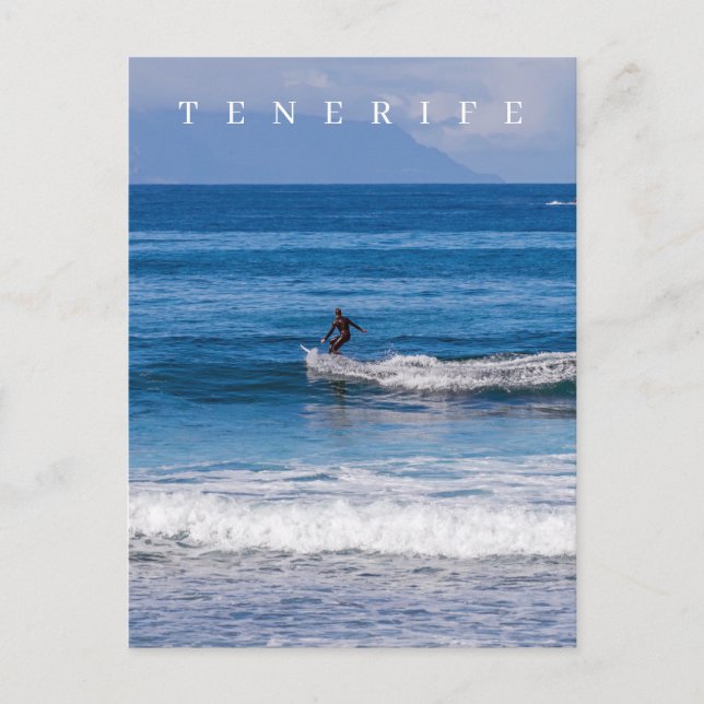 Cartão postal de exibição de surfer Tenerife (Frente)