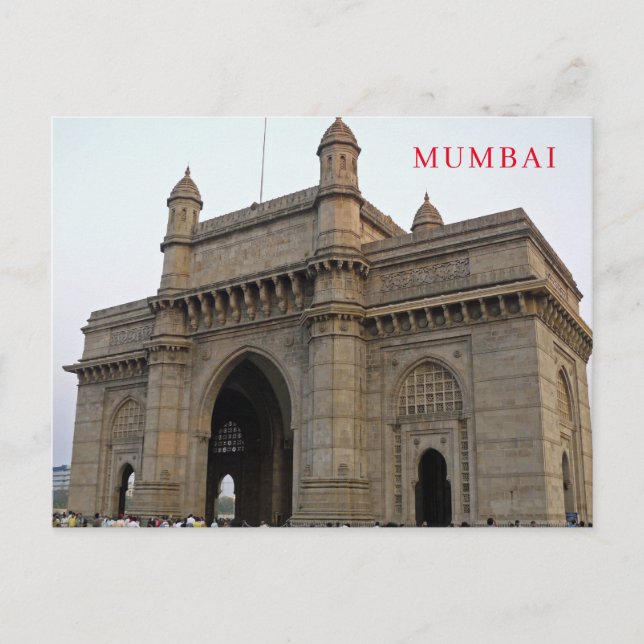 Cartão postal de exibição do Gateway de Mumbai na  (Frente)
