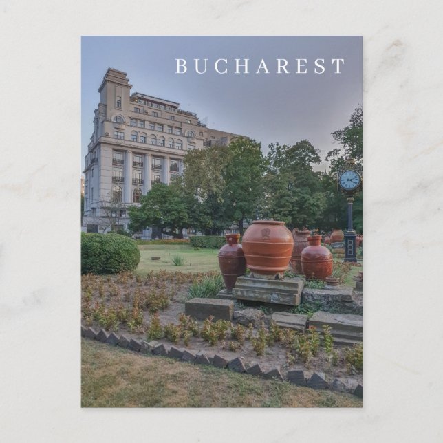 Cartão postal de exibição do Parque Cismigiu de Bu (Frente)