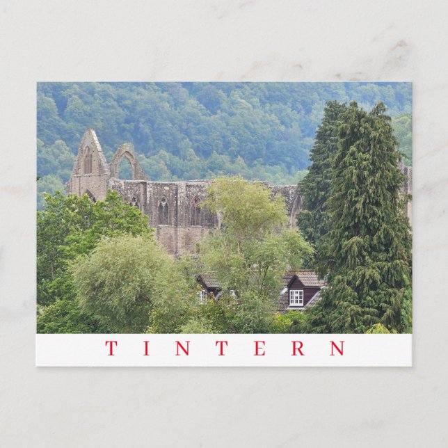 Cartão postal de exibição do Tintern Abbey (Frente)
