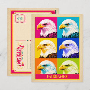 Cartão Postal de Fairbanks Alasca Águia Americana 