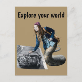 Cartão postal de fantasia do Viagem mundial do Nag