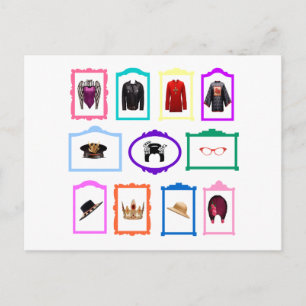 Cartão postal de fantasias