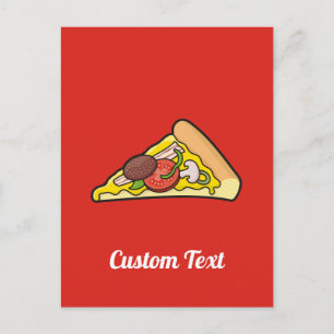 Cartão postal de fatia de pizza