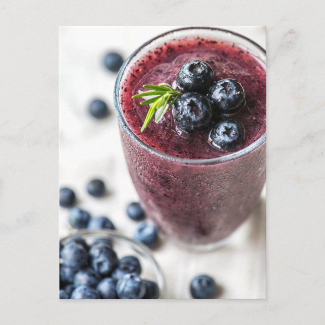 Cartão postal de fechamento de Fruta de Blueberry  (Frente)