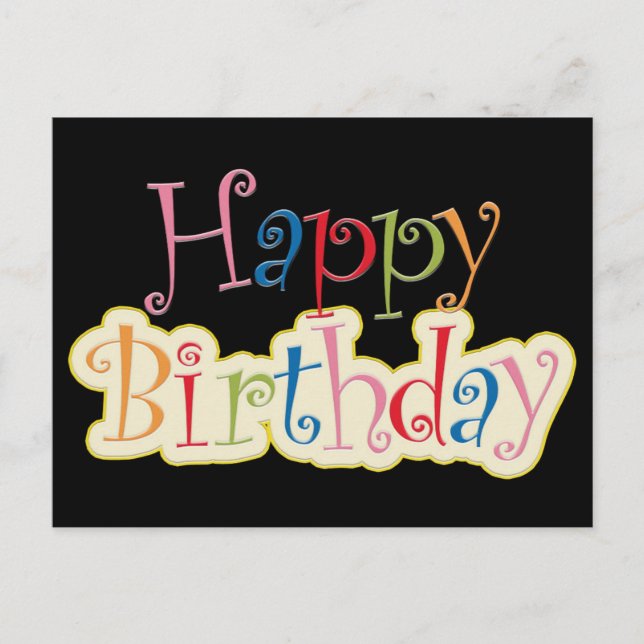 Cartão Postal de Feliz Aniversário (Frente)