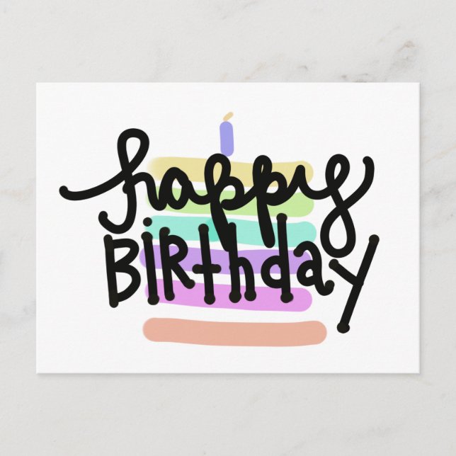 Cartão postal de feliz aniversário (Frente)