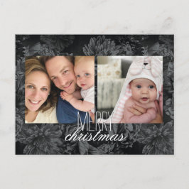 Cartão postal de Feriado com cartão floral escuro