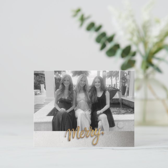 Cartão postal de feriado de feliz (Em pé/Frente)