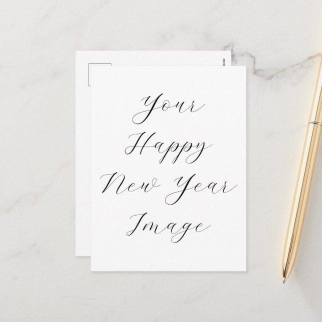 Cartão postal de feriado de feliz ano novo (Frente/Verso In Situ)