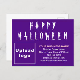 Cartão Postal de Feriado de Halloween Roxo para Ne