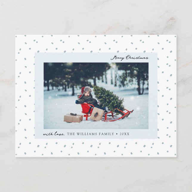 Cartão postal de Feriado de Neve (Frente)