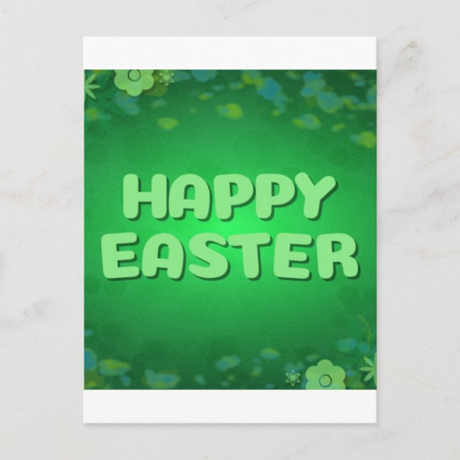 Cartão postal de feriado de páscoa (Frente)