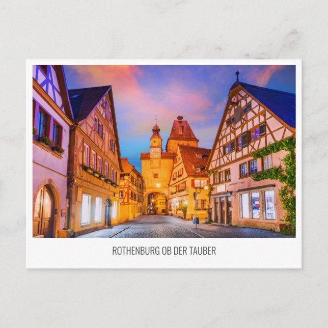Cartão postal de Feriado de viagem de Rothenburg o (Frente)