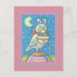 CARTÃO POSTAL DE FERIADO DO MAGIC BARN OWL & PÁSCO