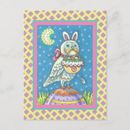 CARTÃO POSTAL DE FERIADO DO MAGIC BARN OWL & PÁSCO