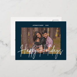 Cartão-postal de Feriado Real de Foto de Script El