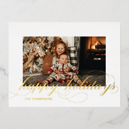 Cartão-postal de Feriados Felizes para Script Foto