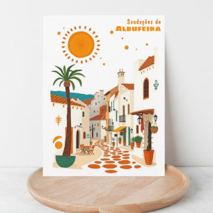 Cartão postal de férias Albufeira Algarve Portugal