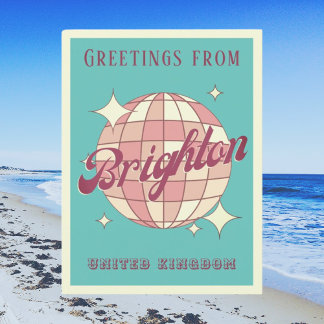 Cartão postal de férias britânico Brighton