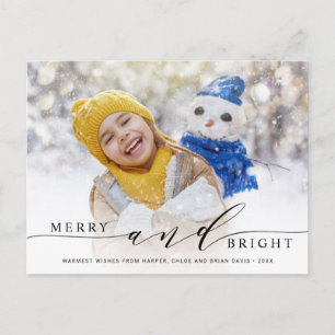 Cartão postal de férias com foto elegante e alegre