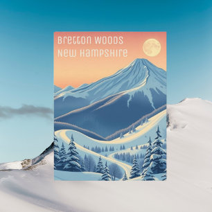 Cartão postal de férias de esqui em Bretton Woods,