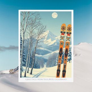 Cartão postal de férias de esqui em Telluride Colo