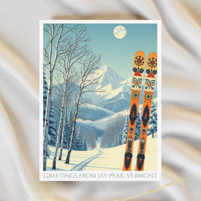 Cartão postal de férias de esqui Jay Peak Vermont (Criador carregado)