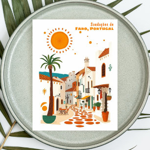Cartão postal de férias do Algarve Portugal