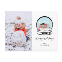 Cartão postal de Férias do Globo de Neve Inverno