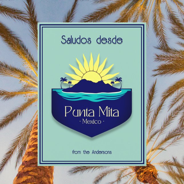 Cartão postal de férias do Punta Mita Mexico (Criador carregado)